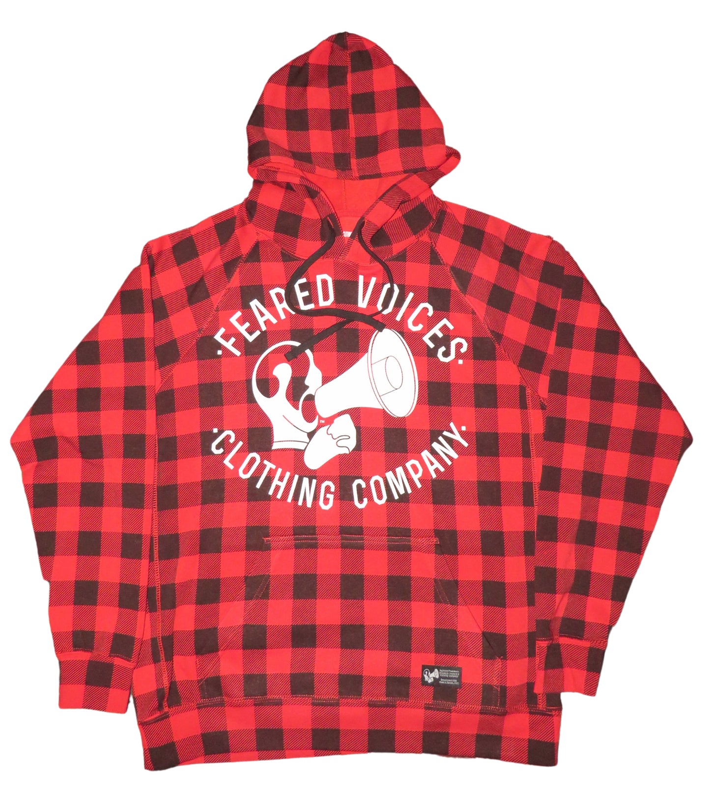 Feared Voices Plaid Hoodie