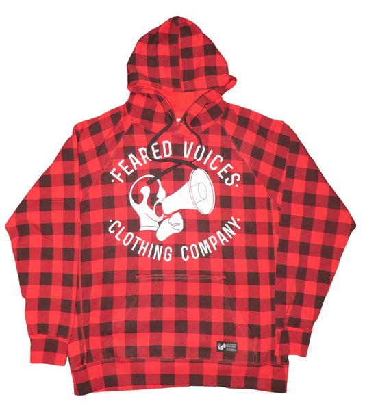 Feared Voices Plaid Hoodie